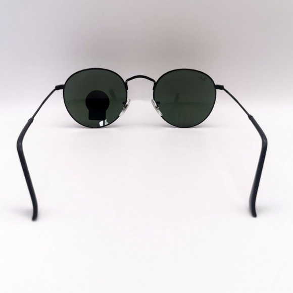 LIKE NEW RayBan Round Metal RB3447 Black Ray ban Sunglasses - Picture 5 of 13